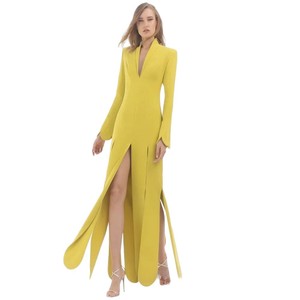 OUDINA Nuovi Arrivi: Eleganti Abiti da Sera Lunghi <span class=keywords><strong>con</strong></span> Maniche Lunghe e <span class=keywords><strong>Spacco</strong></span> Irregolare a Petalo - Product Image 3
