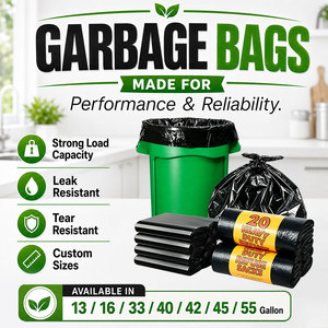 Rubber <b>Mesh</b> for Rubbish Drawstring Bin Liner <b>Plastic</b> Trash Bags Manufacturer Garbage Bag - Product Image 1
