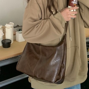 เมอร์ลาดกระเป๋าสะพายข้างสไตล์เรโทรสำหรับผู้หญิง สีน้ำตาล ความจุขนาดใหญ่ ปิดด้วยซิป สไตล์วินเทจ ใช้ได้ทุกวัน - Product Image 2