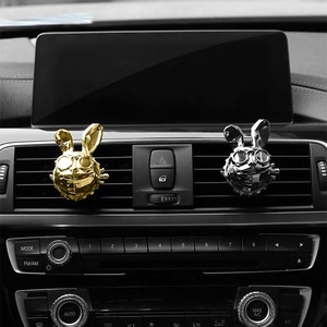 Rafraîchisseur d'air pour voiture Rascal Rabbit Head Pattern Auto Car Perfume Vent Clip Fragrance Car Accessories Interior Holiday Gifts - Product Image 4
