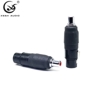 Adaptateur YIVO XSSH Audiophile 3 broches XLR vers RCA, plaqué argent, cuivre, coque noire, connecteur jack pour câble de microphone HIFI OEM