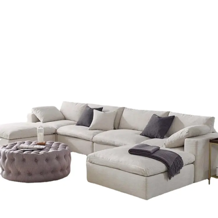 Americana grande divano componibile componibile mobili per la casa nordico moderno a forma di U angolo divano letto nuvola divano letto divano set