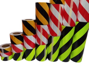 Tinh thể màu đỏ trắng lưới phản chiếu Phim phản chiếu Sticker Mạng màu vàng đen băng phản chiếu chéo Dải phản chiếu - Product Image 6