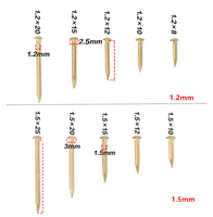 1.2mm 1.5mm 2.0mm 2.8mm Pur Clou De Cuivre En Laiton À Tête Ronde Ongles