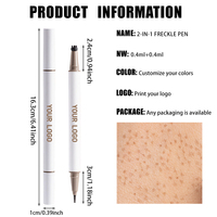 Lápiz Doble para Pecas 2 en 1 con Sello 3D para Pecas, Maquillaje Líquido de Larga Duración, Resistente al Agua y de Secado Rápido