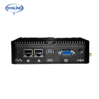 Mini PC pas cher DDR4 SSD HDD Micro ordinateur industriel sans ventilateur Mini PC noir pour entreprise DC 12V Intel Core PC personnalisé