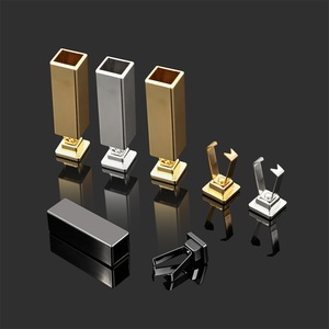 Accesorios para prendas de vestir: Terminales de cordón metálicos dorados de dos piezas, puntas de cordón, tapones para cordones de sudaderas con capucha - Product Image 1