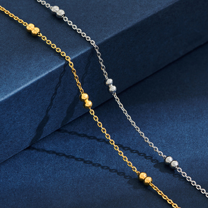 Collier en acier inoxydable pour femmes, couleur argent et couleur or, 2,5 mm, chaîne à maillons uniques avec perles et breloques, 14-30 pouces, bijoux en métal - Product Image 1