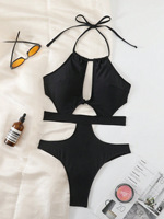 Maillot de bain une pièce monokini pour femme, style carnaval de Trinité, avec découpes et dos nu, tenue de plage et bikini personnalisée pour le Jouvert