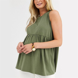 Factory Dirdect Embroid Plain Maternity Office Tops Camisa <span class=keywords><strong>de</strong></span> enfermería Cuello redondo Tops <span class=keywords><strong>de</strong></span> maternidad - Product Image 5
