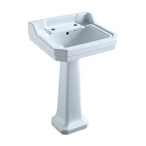 Bathroom Ceramic Sink Ceramic Hand Wash Basin Full Pedestal Ceramic Sanitary