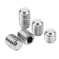 Vis de réglage à six pans creux à pointe plate avec bille roulante, métrique, en cuivre, pour un ajustement fluide, un positionnement et une faible friction