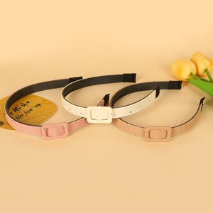 Simple Headband Women's Thin Hair <b>Clip</b> Rectangle Buckle Casual Headdress <b>Spring</b> 2025 Yiwu Origin Plastic Resin Manual Made - Product Image 2