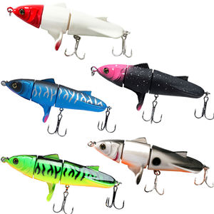 11cm 24g flottant trois sections hélice <span class=keywords><strong>Surface</strong></span> tracteur appât dur longue distance coulée <span class=keywords><strong>leurre</strong></span> appât <span class=keywords><strong>pour</strong></span> bar noir - Product Image 1