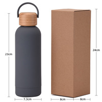 Botella de Agua Deportiva Personalizada con Impresión UV, Termo de Acero Inoxidable de 500 ml con Correa