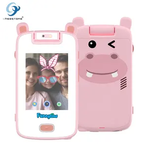 Fuunytone kids smart phone pink for 3 to 14 ages baby and children first phone gift with earphone camera music and game