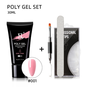 12 colori Polygel Nail Kit Produttore Personalizzato Logo Del Chiodo Del Costruttore Poli Kit Gel Set di Estensione - Product Image 1