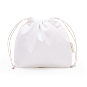 Canvas Drawstring Bags Custom White Portable Storage Bag Recyclable For Business Shopping Zhejiang Made - Product Image 3