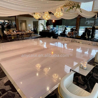 Planchers de danse en bois contreplaqué avec bords en aluminium, style moderne européen, rustique et simple, portables, pour mariages, anniversaires, événements intérieurs et extérieurs