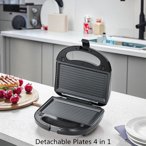 Commercio all'ingrosso nuovo rilascio 3-in-1 multifunzione elettrico Mini Sandwich macchina <span class=keywords><strong>tostapane</strong></span> rimovibile <span class=keywords><strong>piastre</strong></span> all'ingrosso Sandwich Maker - Product Image 6