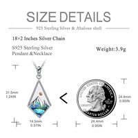 Ensemble de bijoux boucles d'oreilles et collier en argent sterling 925 avec coquille d'ormeau et graine de moutarde