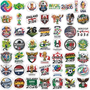 Autocollants événementiels de la Coupe du Monde de Football 2026 au Brésil, Tatouages temporaires imperméables en PVC imprimés UV avec vernis, Étiquettes de stars du sport - Product Image 3