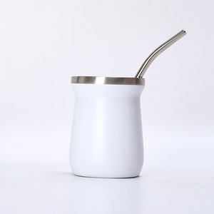 Vasos Térmicos al por Mayor de 8oz para <span class=keywords><strong>Mate</strong></span> <span class=keywords><strong>Argentino</strong></span>, de Acero Inoxidable 18/8, Doble Pared con Aislamiento al Vacío, con Bombilla para <span class=keywords><strong>Mate</strong></span> - Product Image 5