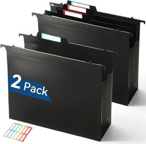 Plastic High Capacity Hanging <b>File</b> Folders Expanding Pocket with Movable Dividers Folder Organizer for Office A4 Letter Size - Product Image 1