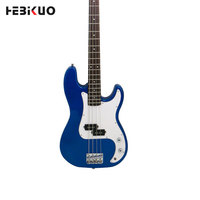 HEBIKUO OEM/ODM KB-01 Gitar Bass Elektrik 4-Senar untuk Tangan Kiri, Body Basswood, Back/Sides Maple, Multi-Warna, Portabel