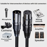 Cable de Micrófono Mindpure HiFi de 3 Metros, XLR de 3 Pines, Chapado en Oro, Blindado con Lámina de Aluminio, Macho-Hembra, Revestimiento de PVC de Alta Calidad, para Estudio de Audio