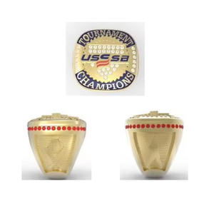 Bagues de championnat de sport personnalisées de haute qualité avec logo de l'équipe en gros plaqué argent plaqué or conception gratuite - Product Image 3