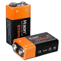 Hixon 9V उच्च क्षमता 850mAh Rechargeable ली आयन बैटरी सीई RoHS प्रमाणित संरक्षण के साथ पीसीबी के लिए वायरलेस Headphones