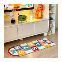 Tapis moelleux antidérapant à poils longs pour chambre d'enfant et salon