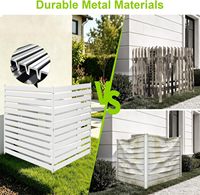 Prix de gros – Cache-climatiseur en aluminium à 2 panneaux, design moderne, protection de l'intimité extérieure, résistant à la chaleur