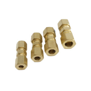 Brass Brake Pipe Repair Connector 3 16 Double-Ended Ferrule Auto Connectors - Product Image 5