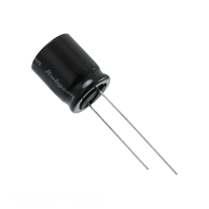 Condensateur autorisé par le distributeur 820 uF traversant le boîtier, en aluminium, 820UF 20% 63V RADIAL TH 63ZLJ820M12.5X30 - Product Image 1