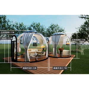 PC Material Starry House Outdoor Glamping Dome <b>Tents</b> Home Hotel Igloo Geodesic 2026-5 Quick Assembly Easy to Install - Product Image 5