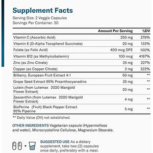 Suplemen Kesehatan Mata Synkonda 60 Kapsul <span class=keywords><strong>Lutein</strong></span> Zeaxanthin Ekstrak Bilberry Mendukung Kesehatan Mata, Mengatasi Mata Lelah, Mata Kering, dan Kesehatan Penglihatan - Product Image 2