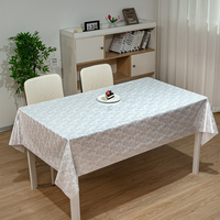 Nappe en PVC gaufrée à motif floral gris RNPT, nappes de table en PVC, nappe rectangulaire en PVC, Fabrica De Manteles De Mesa