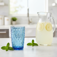 Verre à vin bleu le plus vendu, forme ronde, style américain, cadeau de rentrée scolaire inspiré des gobelets