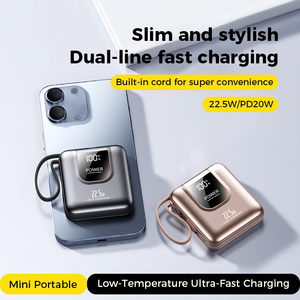 Batterie externe OEM 10000mAh, charge rapide 20W, câble Type-C, écran LED, batterie 18650, batteries externes portables 20000mAh pour téléphone et tablette - Product Image 2
