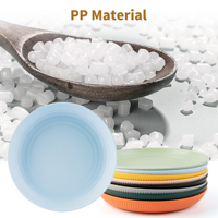 Precio de fábrica Material PP Vajilla 8 piezas Platos grandes Juego de platos de plástico irrompibles