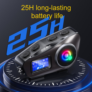 Tai nghe Bluetooth Intercom xe máy Q58MAX Bt5.3 cao cấp, 2 người, 300M, màu xanh dương, nghe nhạc/trả lời tự động/đài FM dành cho người lái xe - Product Image 4