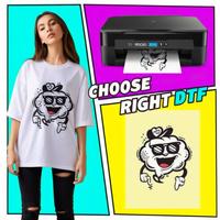 Film de transfert DTF à chaud pour presse à chaud, impression numérique de logos sur vêtements et t-shirts, matériau PET, 99 % de transfert