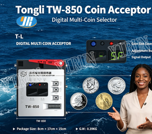 เครื่องรับเหรียญอัจฉริยะ TW - 850 แบบตั้งโปรแกรมได้ ป้องกันการปลอมแปลง เหมาะสำหรับอุปกรณ์จำหน่ายสินค้าอัตโนมัติ - Product Image 5