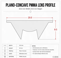 Lentille LED linéaire en acrylique PMMA, profil plano-concave 45 °   Angle de faisceau pour couvercle de lampe LED, usine OEM