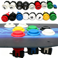 Interrupteurs à bouton-poussoir Arcadix modèle 806 28 mm avec écrou en plastique pour manettes d'arcade, jeux vidéo, manettes PS4 et autres machines