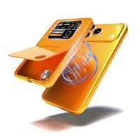 Support magnétique ultra-fin en alliage d'aluminium avec batterie externe sans fil 20W à charge rapide, portable et mince pour voyage, 5000mAh, avec écran TFT