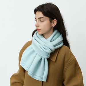 Écharpe longue en tricot de couleur unie pour femme, isolation thermique, style classique d'hiver pour un usage quotidien - Product Image 5