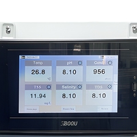 Analyseur de qualité de l'eau multiparamètres en ligne avec écran tactile RS485 pour piscines industrielles et eau potable